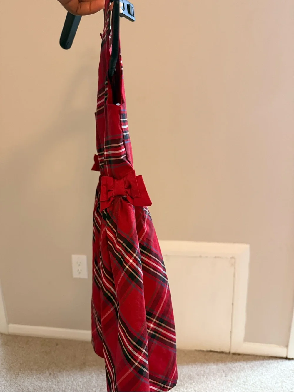 Carter's Red Plaid Bow-Accent Girls' Dress